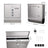 Wall-Mounted Mailbox - Stainless Steel - Black - Lockable with Newspaper Holder and Viewing Windows