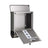 Wall-Mounted Mailbox - Stainless Steel - Black - Lockable with Newspaper Holder and Viewing Windows