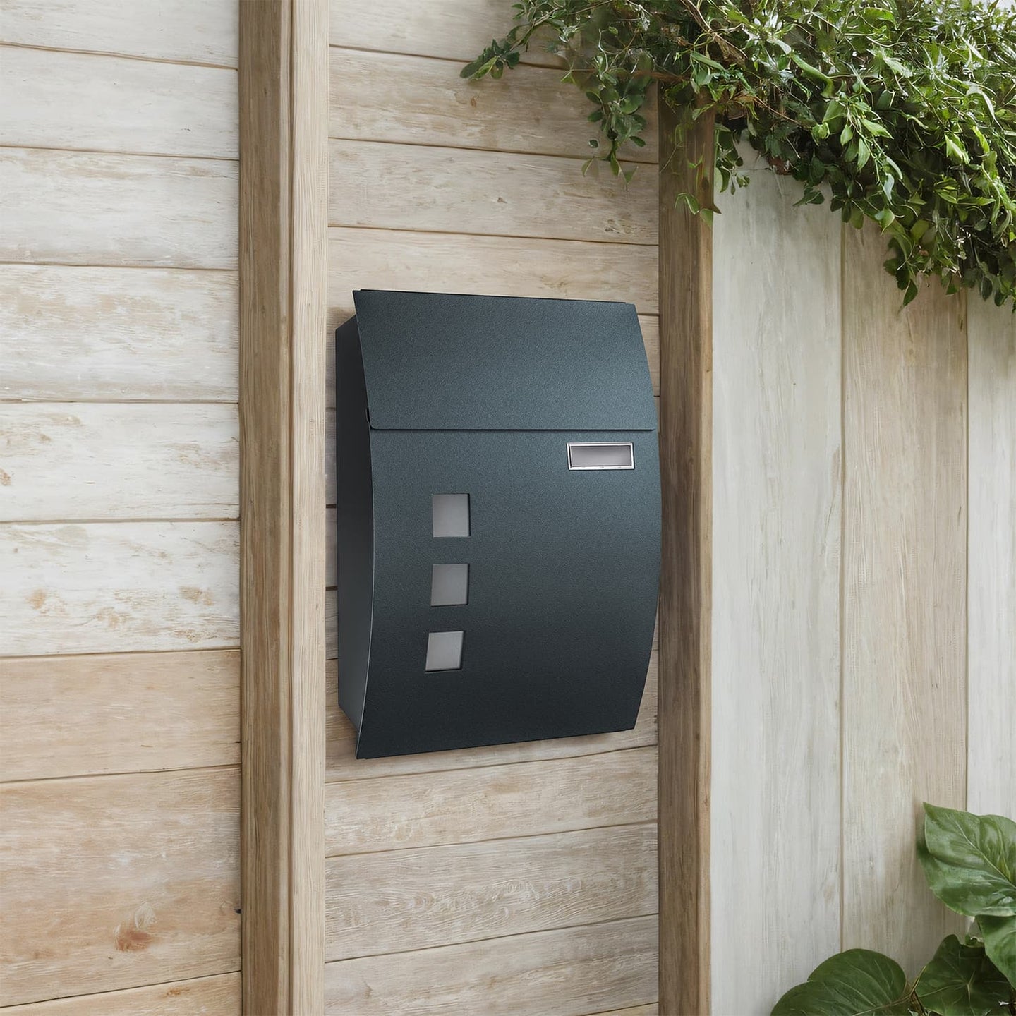 Mailbox - Metal - Anthracite Grey - Wall-Mounted