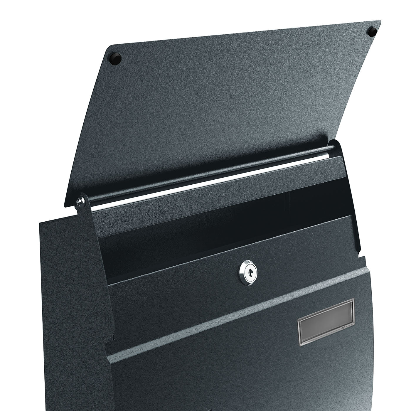 Wall-Mounted Mailbox - Metal - Anthracite Grey - Lockable with Viewing Window and Nameplate