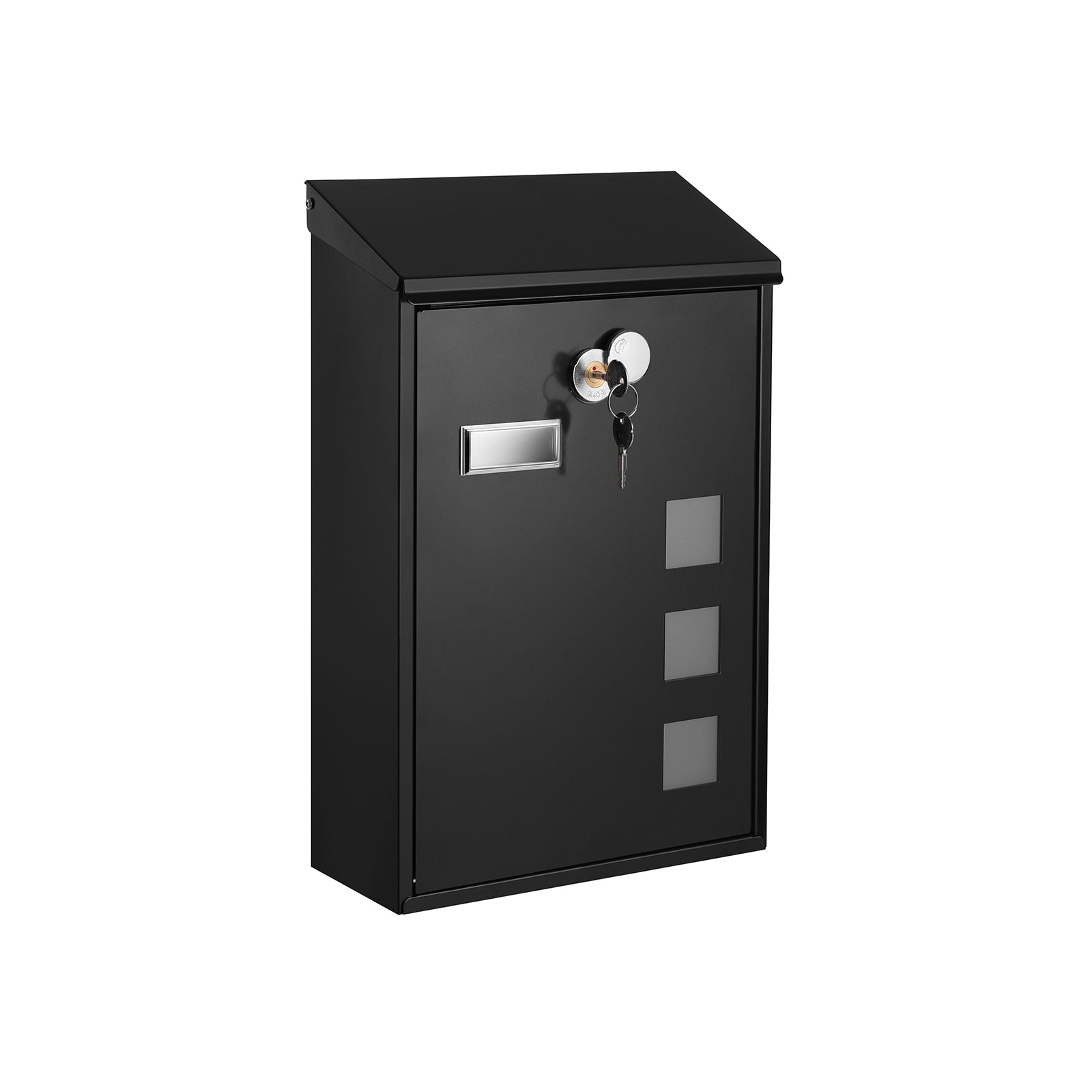 Wall-Mounted Post Letter Box - Copper Core - Black