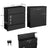 Wall-mounted Mailbox - Metal - Black - Lockable with Newspaper Holder
