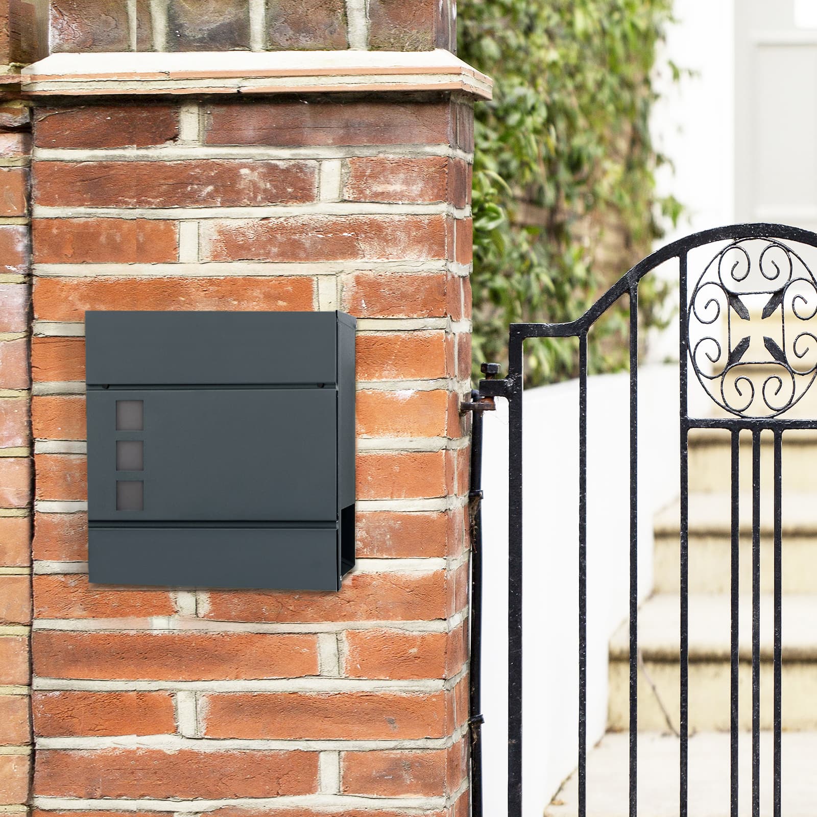Metal Mailbox for Wall - Zinc - Anthracite