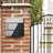 Large Wall-Mounted Locking Mailbox - Stainless Steel - Silver - with Viewing Windows and Keys