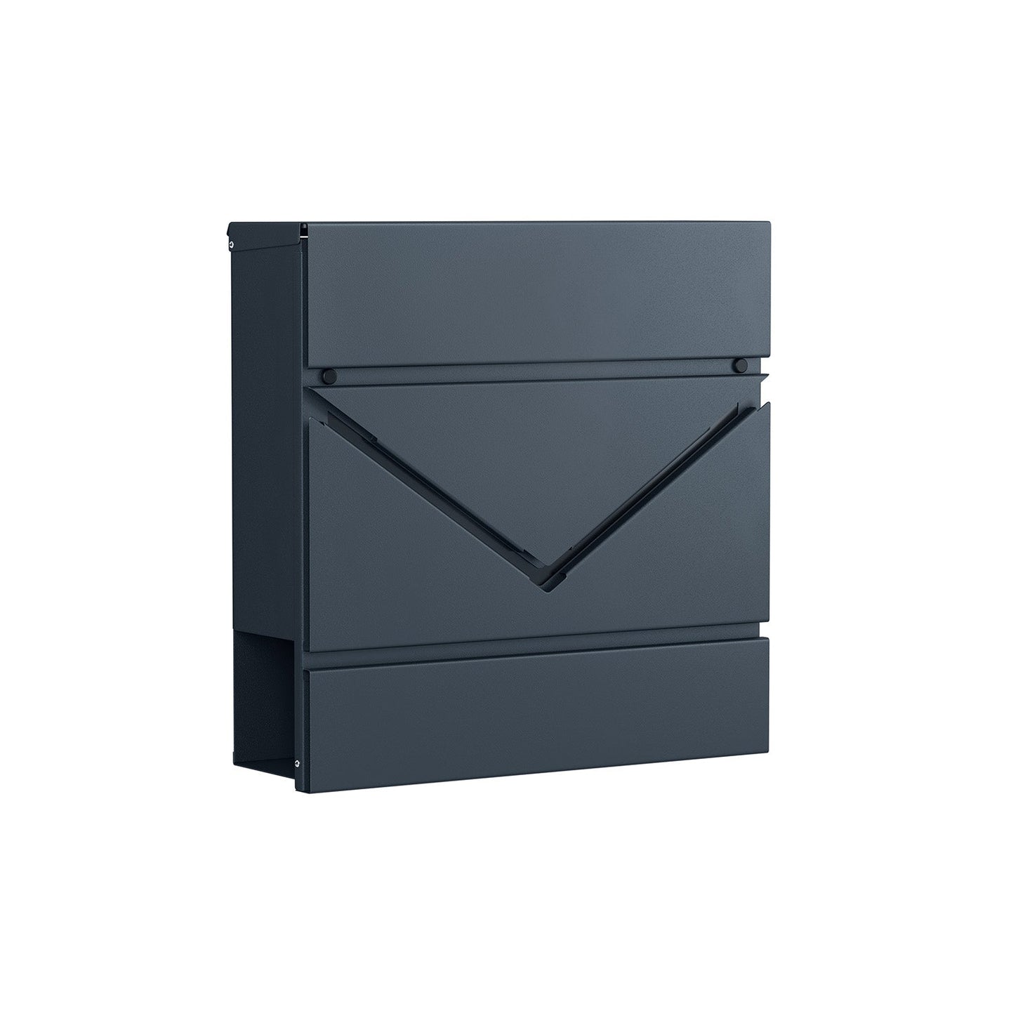 Wall-Mounted Mailbox - Steel - Anthracite Grey - With Lock and Viewing Window