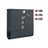 Wall Mounted Post Box - Metal - Anthracite Grey - Capped Lock with Newspaper Holder and Viewing Windows