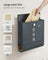 Wall Mounted Post Box - Metal - Anthracite Grey - Capped Lock with Newspaper Holder and Viewing Windows