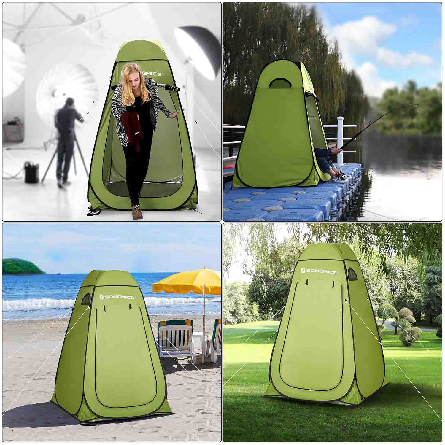 Portable Pop-Up Tent - Fabric - Blue - Dressing Room Privacy Shelter for Outdoor Use