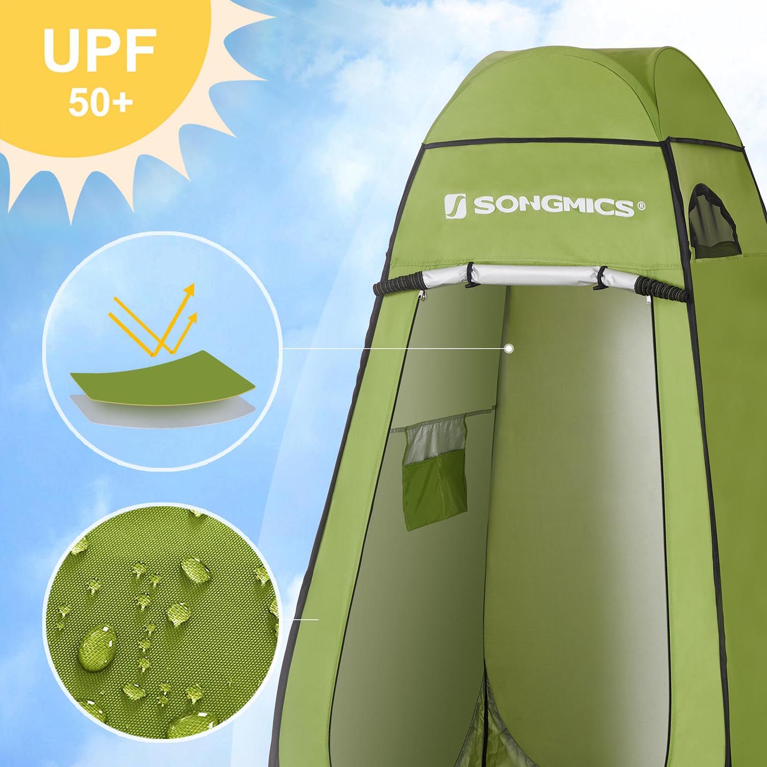 Portable Pop-Up Tent - Fabric - Blue - Dressing Room Privacy Shelter for Outdoor Use