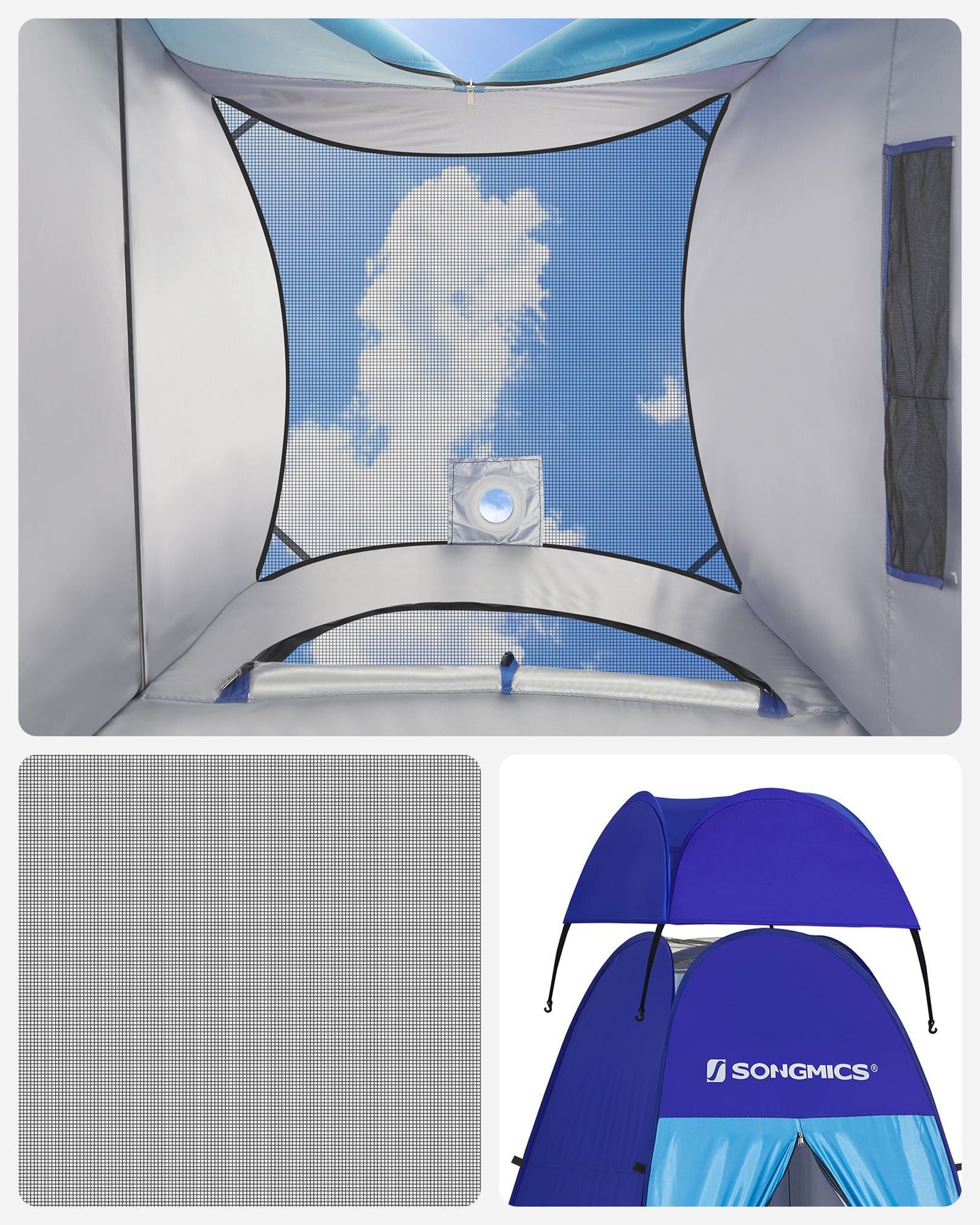 Privacy Tent - Portable Fabric - Blue - Pop-Up Design for Outdoor Use