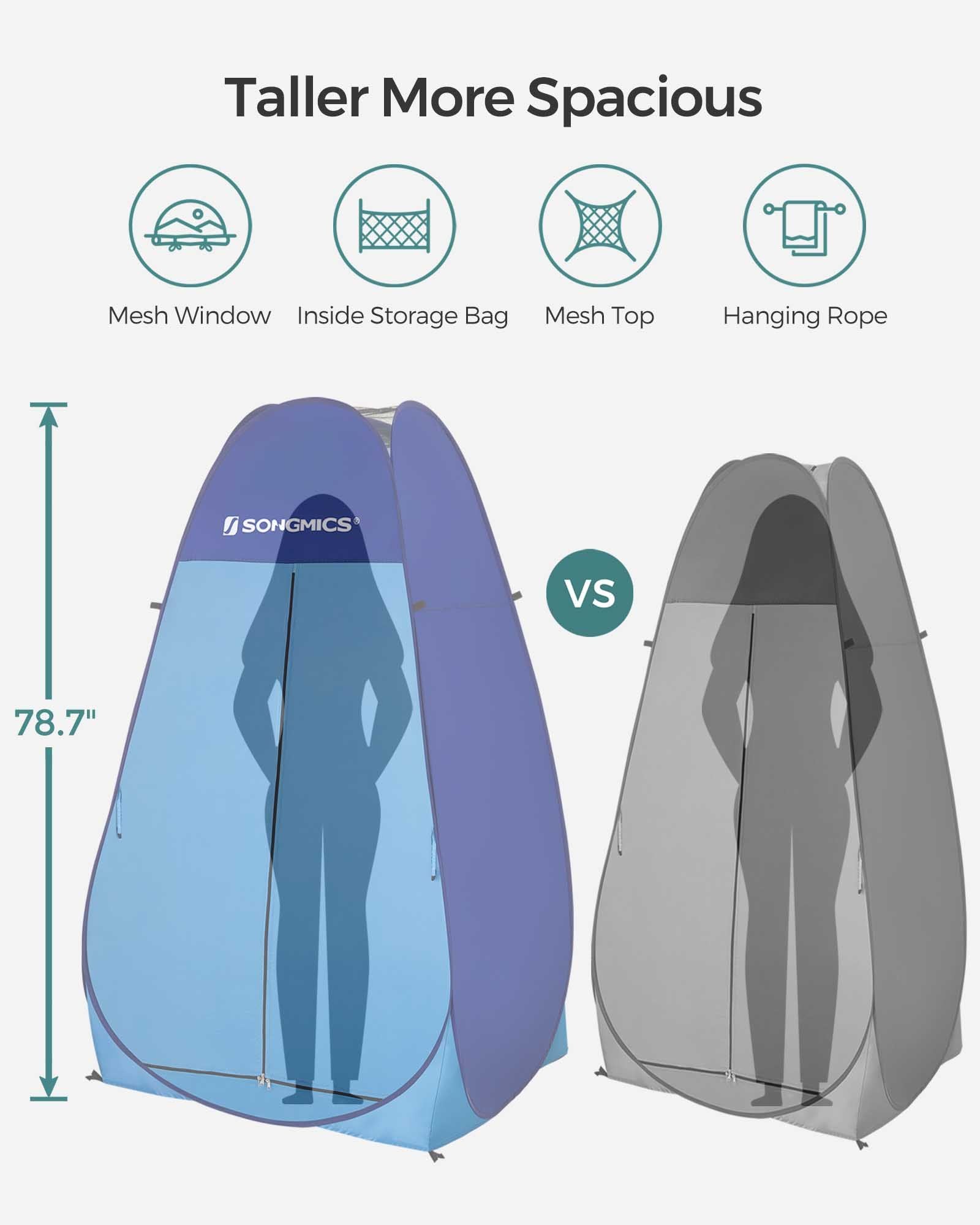 Privacy Tent - Portable Fabric - Blue - Pop-Up Design for Outdoor Use