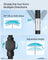 Garden Parasol - Fabric - Blue - UPF 50+ Sun Protection with Adjustable Height and Double-Side Tilt