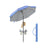 Garden Parasol - Fabric - Blue and White - UPF 50+ Sun Protection