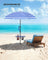 Garden Parasol - Fabric - Blue and White - UPF 50+ Sun Protection