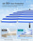 Garden Parasol - Fabric - Blue and White - UPF 50+ Sun Protection