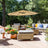 Large Cantilever Parasol - Fabric - Taupe