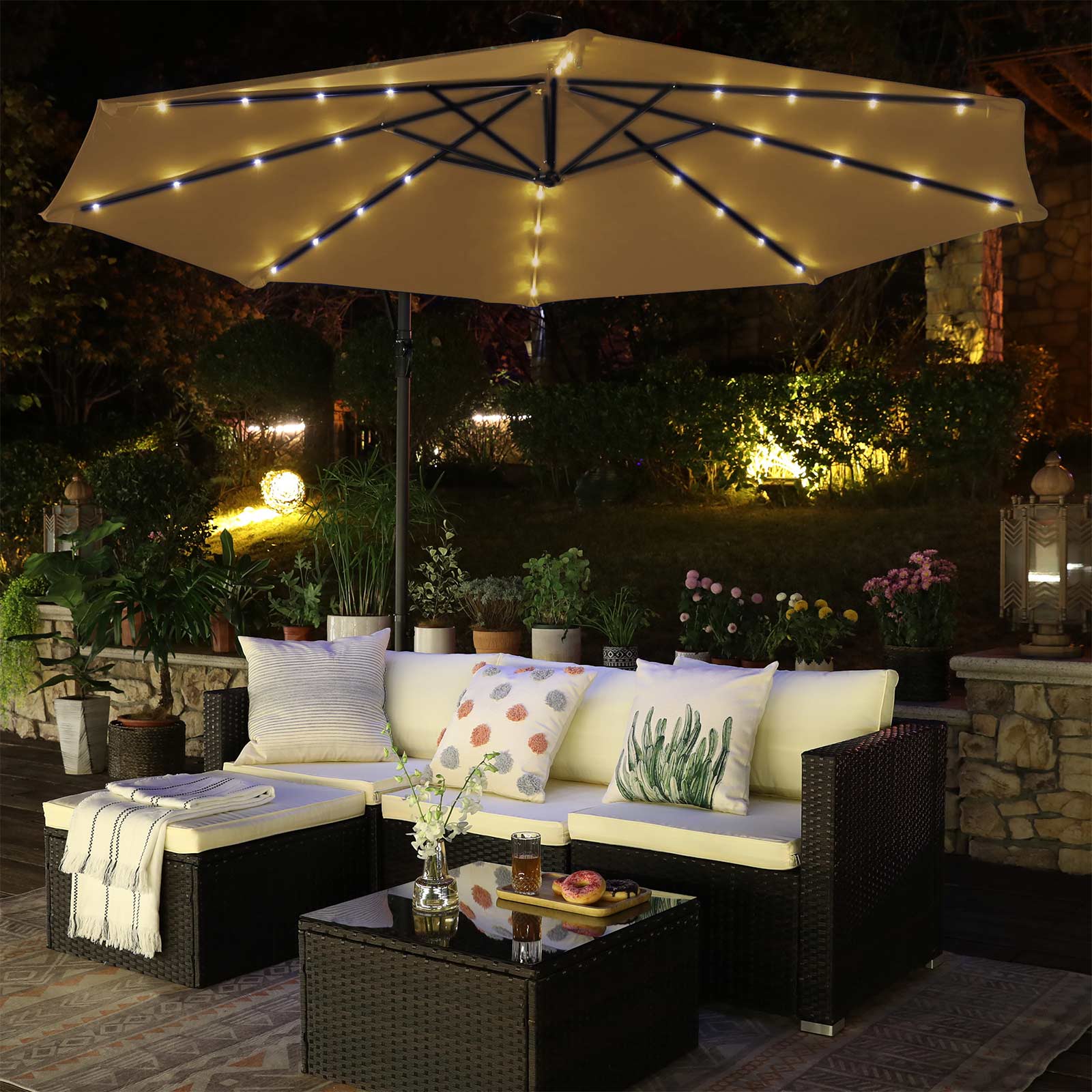 Cantilever Parasol - Fabric - Taupe