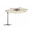 Cantilever Garden Patio Parasol - Fabric - Beige - Solar-Powered LED Lights