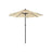 Garden Parasol Umbrella - Fabric - Beige - Solar-Powered LED Lights