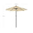 Garden Parasol Umbrella - Fabric - Beige - Solar-Powered LED Lights