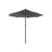 Garden Parasol Umbrella - Fabric - Grey - Solar-Powered LED Lights