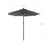 Garden Parasol Umbrella - Fabric - Grey - Solar-Powered LED Lights