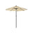Garden Parasol Umbrella - Fabric - Grey - Solar-Powered LED Lights