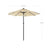 Patio Parasol Umbrella - Polyester - Beige - 2.7 m with Solar-Powered LED Lights