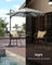 Garden Parasol Umbrella - Fabric - Multicolor - 28 Solar Powered LED Lights