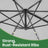 Patio Parasol - Fabric - Dove Grey - 3 m
