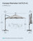 Garden Parasol Umbrella - Fabric - Multicolor - 28 Solar Powered LED Lights