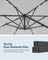 Garden Parasol Umbrella - Fabric - Multicolor - 28 Solar Powered LED Lights