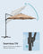 Garden Parasol Umbrella - Fabric - Camel Brown - 3 m