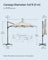 Garden Parasol Umbrella - Fabric - Multicolor - 28 Solar Powered LED Lights