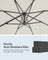 Garden Parasol Umbrella - Fabric - Multicolor - 28 Solar Powered LED Lights