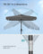 Patio Umbrella - 2 x 1.5m - Steel Frame - UPF 50+