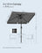 Patio Umbrella - 2 x 1.5m - Steel Frame - UPF 50+