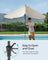 Patio Umbrella - 2 x 1.5m - Steel Frame - UPF 50+