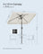 Patio Umbrella - 2 x 1.5m - Steel Frame - UPF 50+