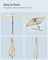 Patio Umbrella - 2 x 1.5m - Steel Frame - UPF 50+