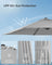 Cantilever Garden Parasol - Fabric - Dove Grey - UPF 50+