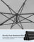 Cantilever Garden Parasol - Fabric - Dove Grey - UPF 50+