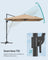 Cantilever Garden Parasol - Fabric - Camel Brown - UPF 50+
