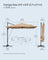Cantilever Garden Parasol - Fabric - Camel Brown - UPF 50+