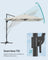 Cantilever Garden Parasol - 2.7 x 2.7 m - Fabric - UPF 50+