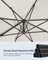 Cantilever Garden Parasol - 2.7 x 2.7 m - Fabric - UPF 50+