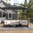 Cantilever Garden Parasol - Fabric - Grey - 3 m with Crank and UPF 50+ Sun Protection