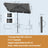 Outdoor Umbrella - Fabric - Grey - Tilting Canopy with UPF 50+ Protection