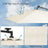 Cantilever Garden Parasol - Fabric - Red - Solar-Powered LED Lights
