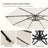 Cantilever Garden Parasol - Fabric - Red - Solar-Powered LED Lights